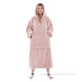 Autumn and winter multiple wearable sherpa hoodie blanket